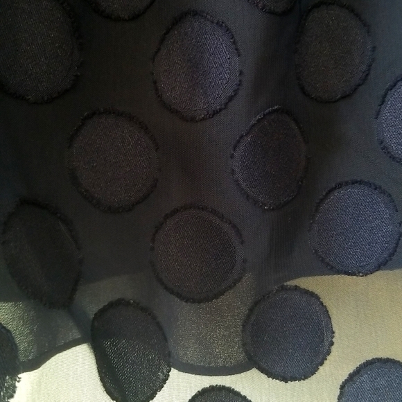 Michael Kors Ruffle Off- Shoulder Peasant Blouse in Navy; Petite - Picture 3 of 5